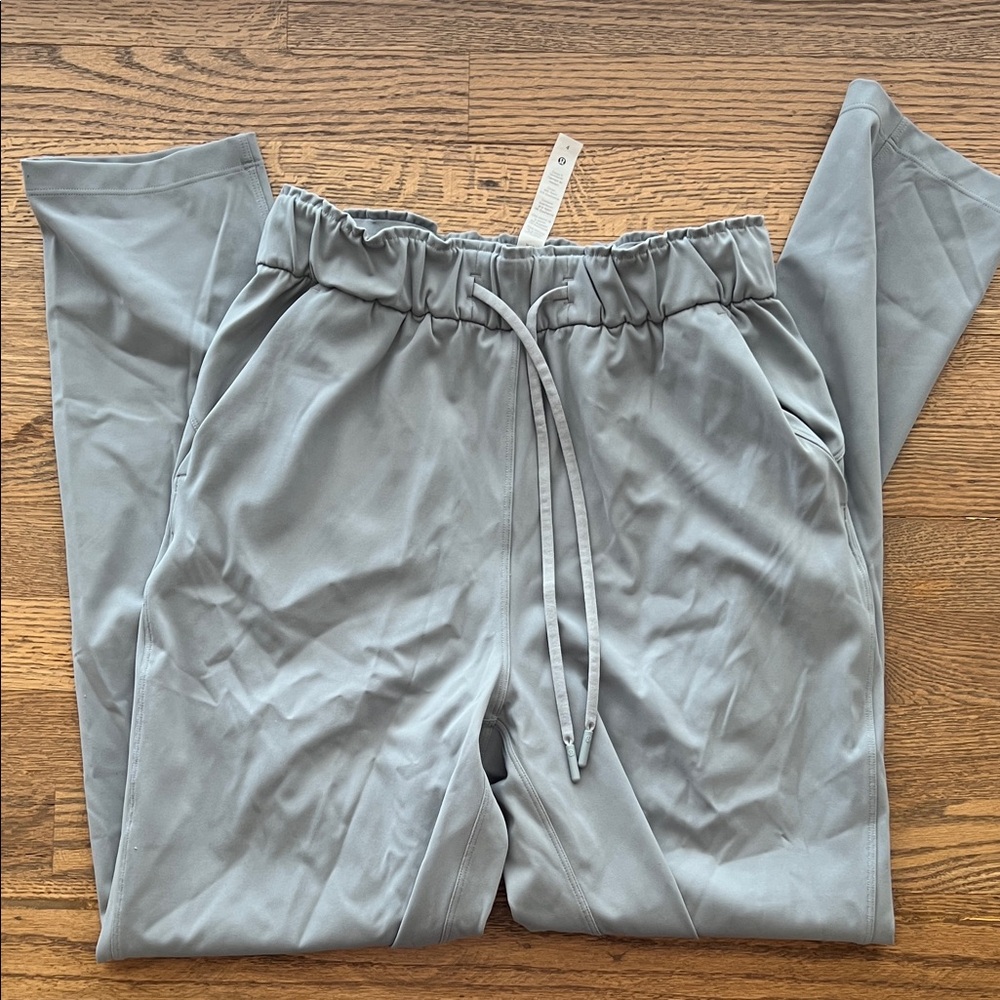 lululemon athletica keep moving high rise pant in rhino gray